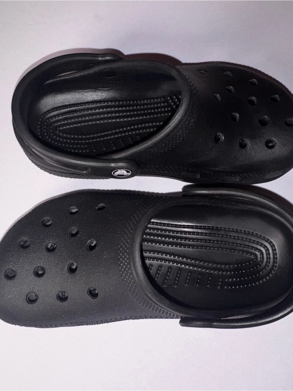 CROCS Black Vented Clog Slip-Ons